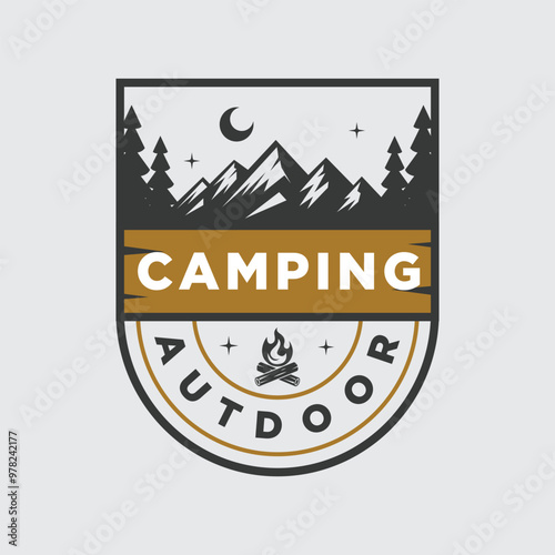Modern Camping Outdoor Logo Design
