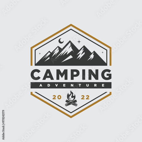 Modern Camping Outdoor Logo Design