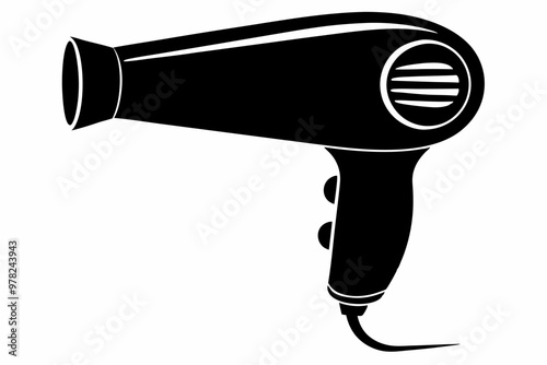 Hair dryer icon, Hair dryer silhouette vector, stylist hair dryer

