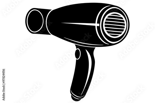 Hair dryer icon, Hair dryer silhouette vector, stylist hair dryer

