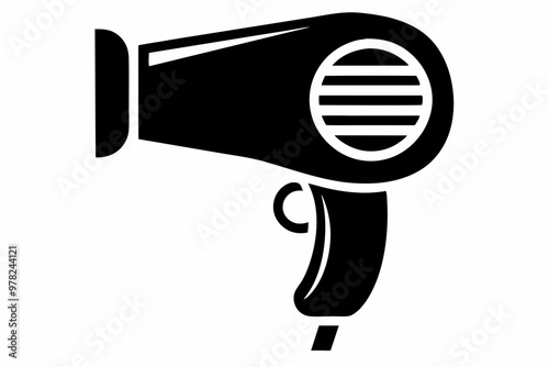 Hair dryer icon, Hair dryer silhouette vector, stylist hair dryer

