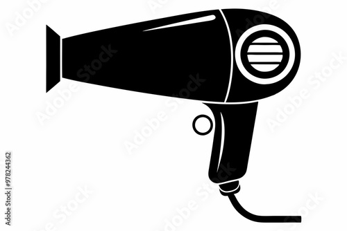 Hair dryer icon, Hair dryer silhouette vector, stylist hair dryer

