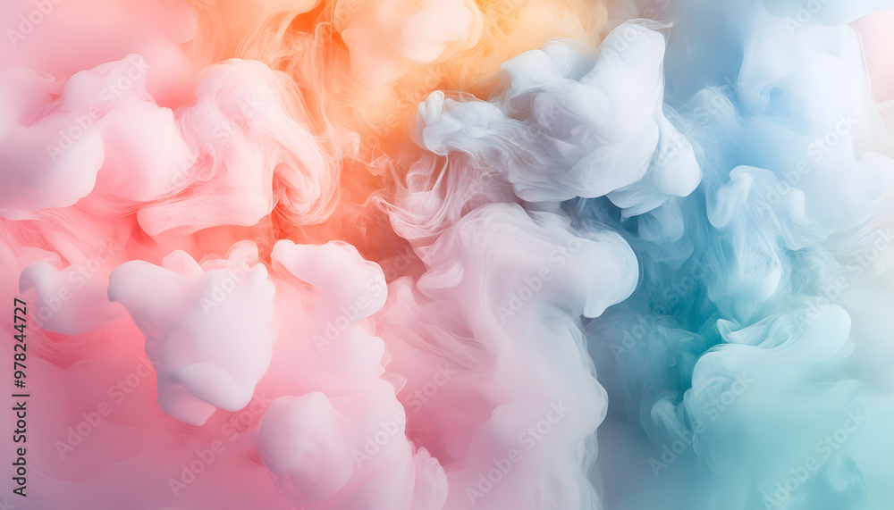 Fototapeta premium Abstract Art: A splash of bold and pastel colors in abstract forms, creating a visually dynamic and artistic aesthetic