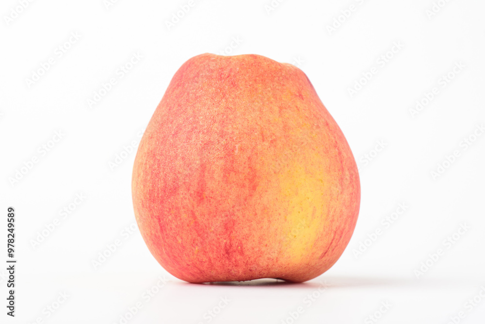Fresh ripe apple with tiny water drops on white background Fresh ripe apple with tiny water drops on white background