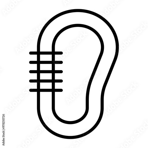 carabiner outline icon