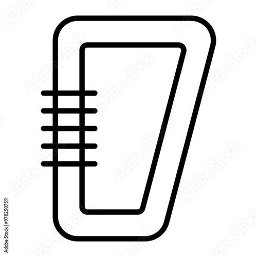 carabiner outline icon