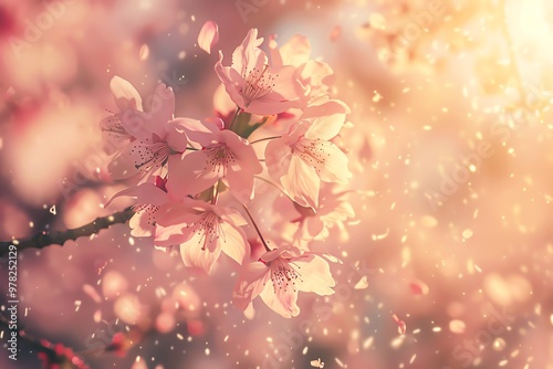 A beautiful spring day with cherry blossoms in full bloom. The delicate petals are a reminder of the beauty of life.