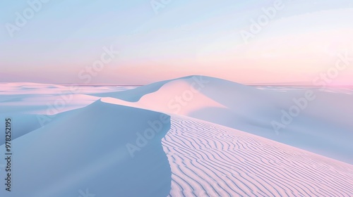 The endless desert stretches out before you, a sea of sand and dunes photo