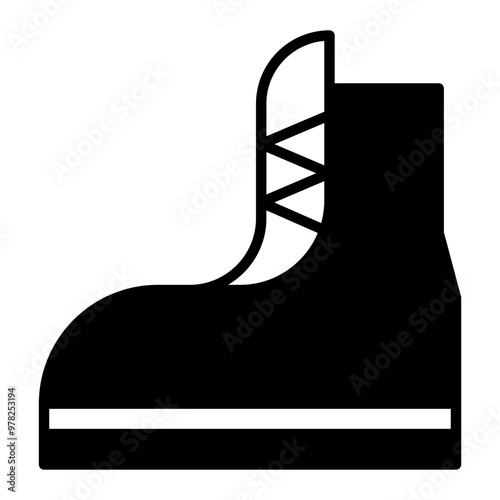 boot black fill icon
