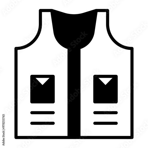 vest black fill icon