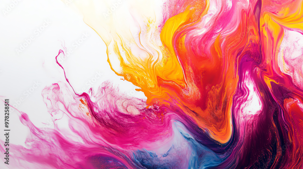 Vibrant abstract art featuring bold swirls of pink, orange, and yellow, perfect for modern decor or creative projects. Vibrant abstract art featuring bold swirls of pink, orange, and yellow, perfect for modern decor or creative projects.