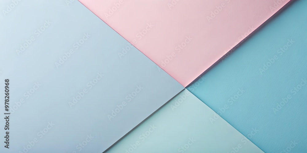 Geometric flat lay background in soft blue and pink tones, perfect for a modern and feminine design Geometric flat lay background in soft blue and pink tones, perfect for a modern and feminine design