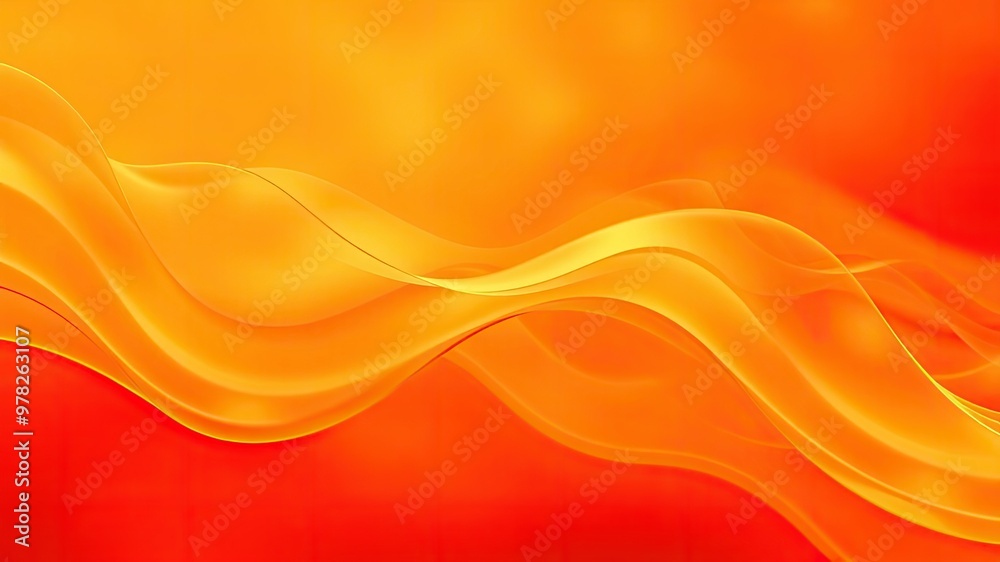 Fototapeta premium Orange background, Vibrant Flowing Orange and Red Abstract Waves
