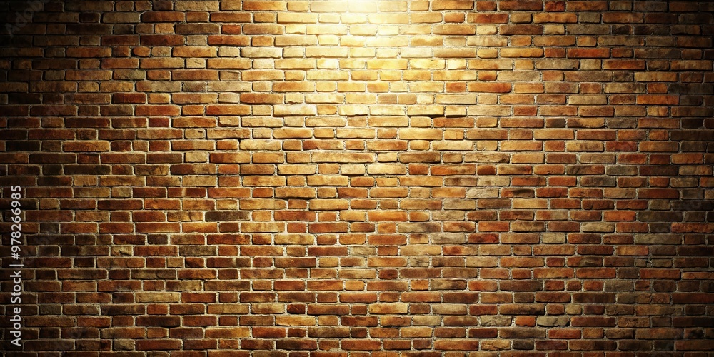 Fototapeta premium Grunge brick wall with soft light filtering through, creating an abstract architectural background