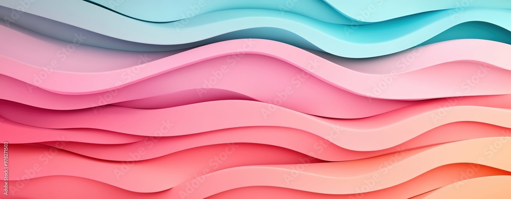 Gentle pastel wave pattern, flowing and serene, ideal for peaceful and calm designs Gentle pastel wave pattern, flowing and serene, ideal for peaceful and calm designs