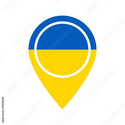 Free Download Ukraine flag location icon - GFXLoad