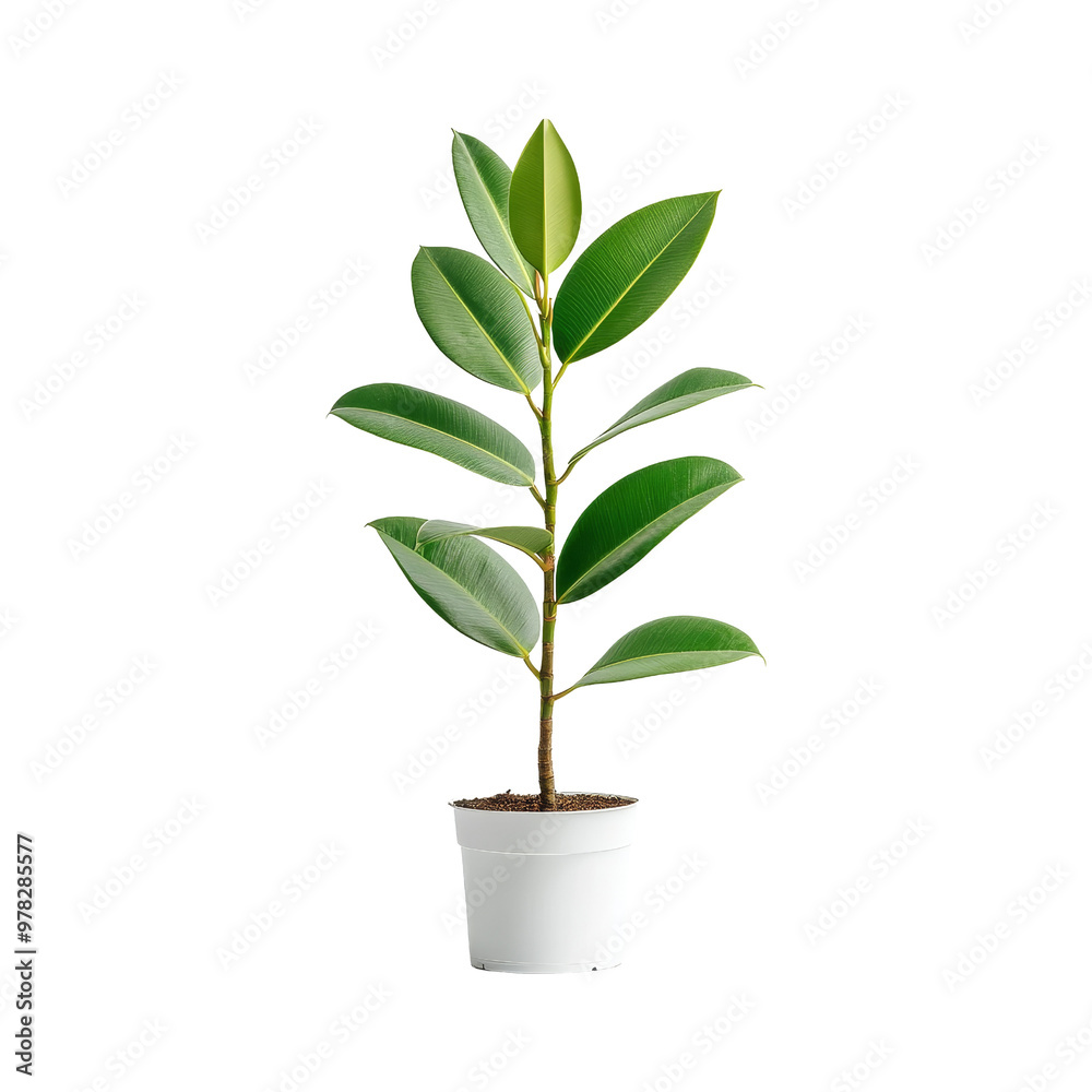 Ficus Lyrata Plant in White Pot Ficus Lyrata Plant in White Pot