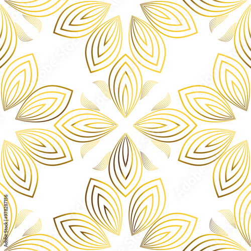 luxury abstract golden floral pattern 