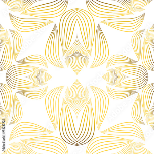 luxury abstract golden floral pattern 