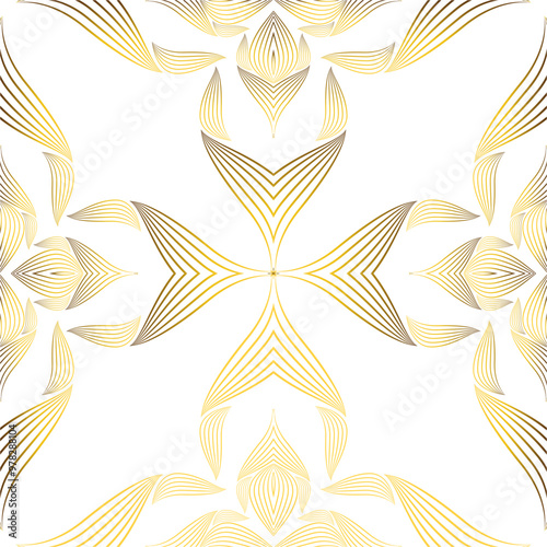 luxury abstract golden floral pattern 