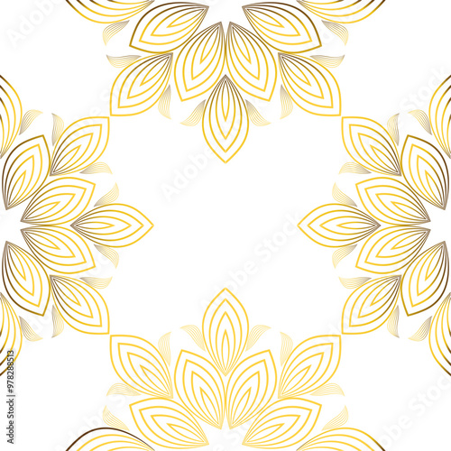 luxury abstract golden floral pattern 