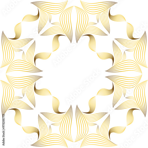 luxury abstract golden floral pattern 