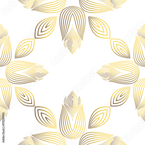 luxury abstract golden floral pattern 