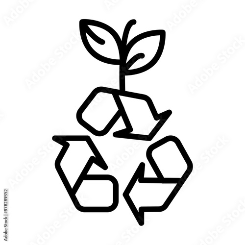 recycling Line Icon
