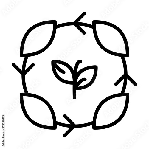 biodegradable Line Icon