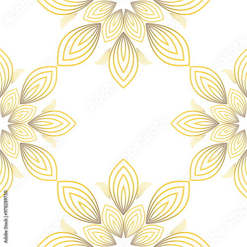 luxury abstract golden floral pattern 