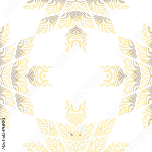 luxury abstract golden floral pattern 