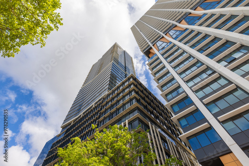 Tall modern buildings in the city centre of Adelaide, South Australia