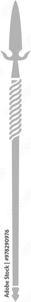Spear Silhouette Vector Spear Silhouette Vector