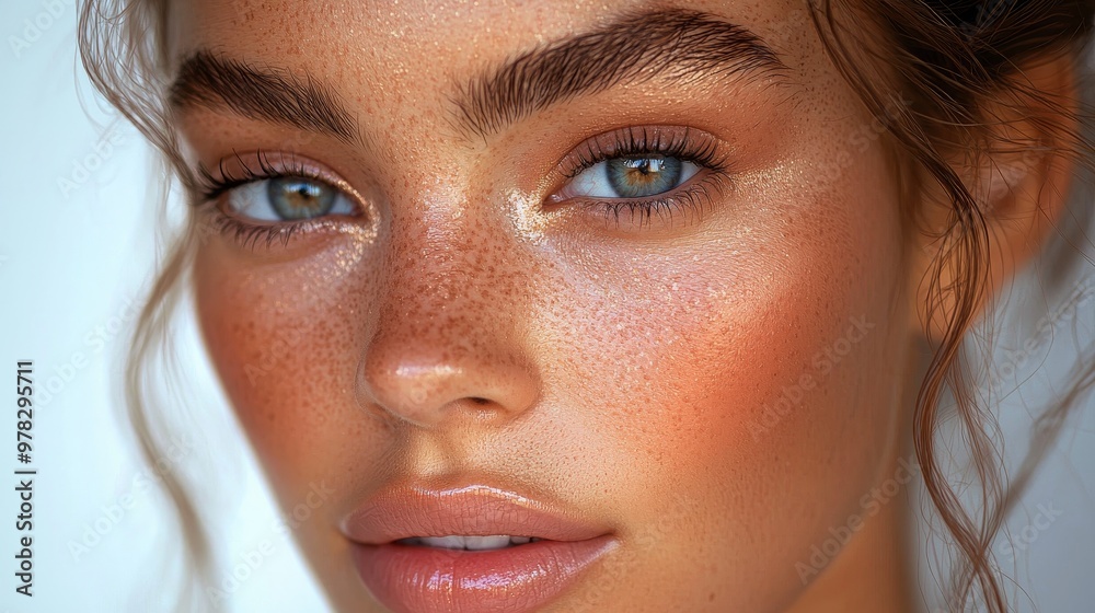 Captivating Pastel Elegance: A Model's Radiant Beauty in Soft Eyeshadow and Natural Light Captivating Pastel Elegance: A Model's Radiant Beauty in Soft Eyeshadow and Natural Light