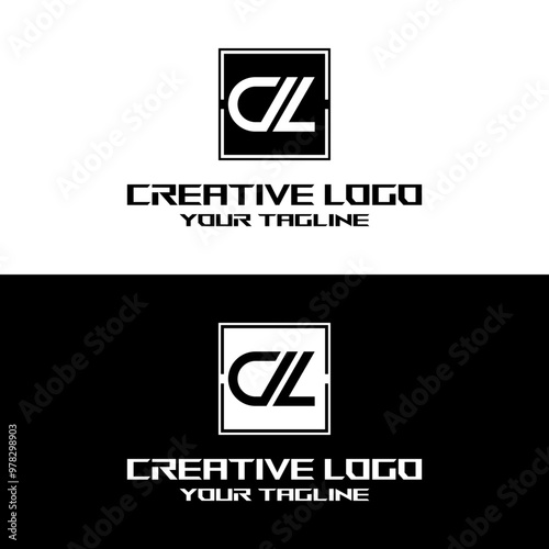 creative letter logo cl desain vektors