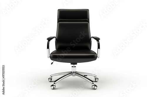 an office chair with leather seat and back