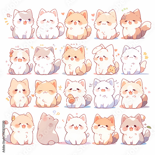 set of funny animals