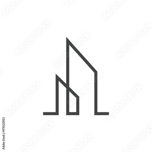 Modern City skyline vector icon background