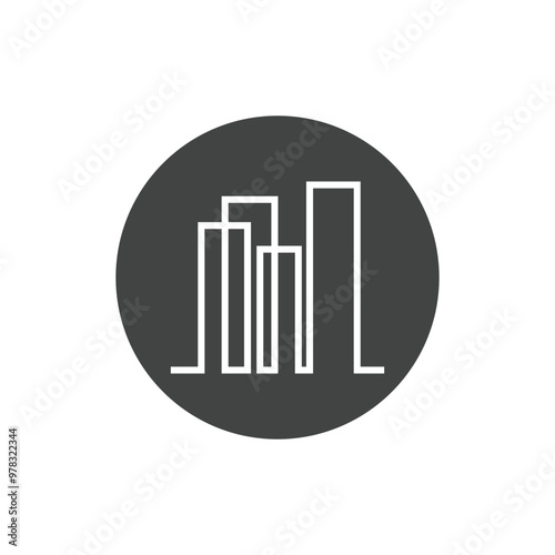 Modern City skyline vector icon background