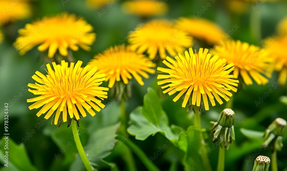 Dandelions in the garden, Generative AI Dandelions in the garden, Generative AI