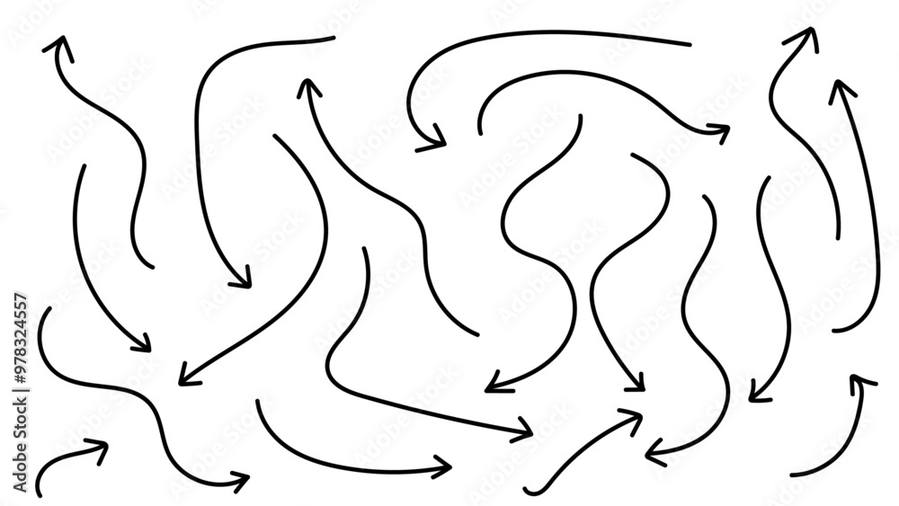 Arrow vector hand drawn sketch icon set. Doodle sketch hand drawn black direction element set. Pencil doodle line graphic design elements. up down, Left, right, growth direction. Vector illustration Arrow vector hand drawn sketch icon set. Doodle sketch hand drawn black direction element set. Pencil doodle line graphic design elements. up down, Left, right, growth direction. Vector illustration