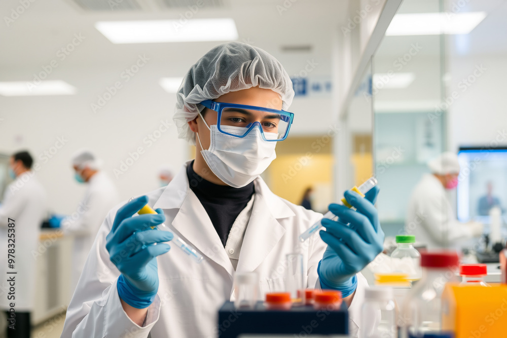 Scientist Conducting Experiments in a Research Lab.generative AI Scientist Conducting Experiments in a Research Lab.generative AI