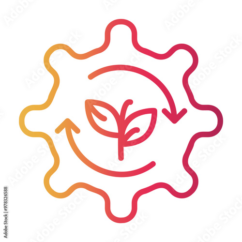 sustainable development Line Gradient Icon