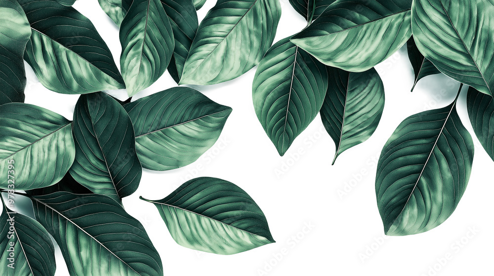 A leafy green plant with a white background. The leaf is very large and has a lot of detail A leafy green plant with a white background. The leaf is very large and has a lot of detail