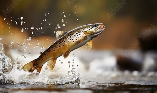 Trout Jumping Out Of Water, Generative AI