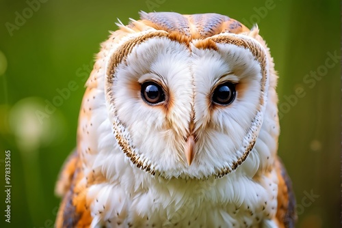 Close-up Portrait of a Barn Owl with Intriguing Eyes