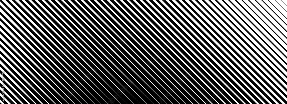 Diagonal thin line halftone gradation texture. Fade oblique stripe gradient background. Black slanted pattern backdrop. Vanishing parallel stripe wallpaper for overlay, print, cover. Vector Diagonal thin line halftone gradation texture. Fade oblique stripe gradient background. Black slanted pattern backdrop. Vanishing parallel stripe wallpaper for overlay, print, cover. Vector