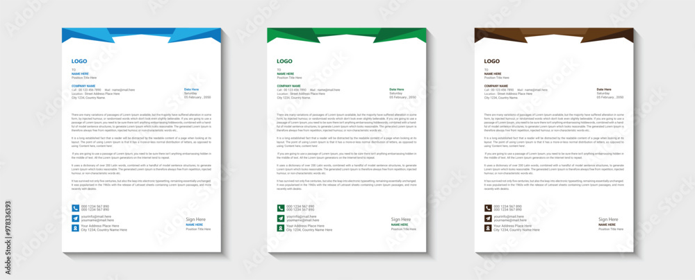Corporate Letterhead Design Template Corporate Letterhead Design Template