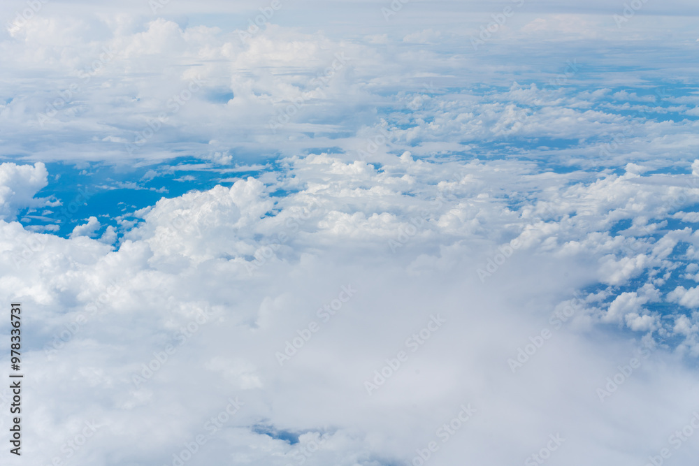 Blue sky view from above the 30000 feet Blue sky view from above the 30000 feet