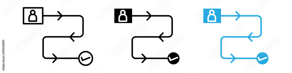Customer journey icon vector Customer journey icon vector